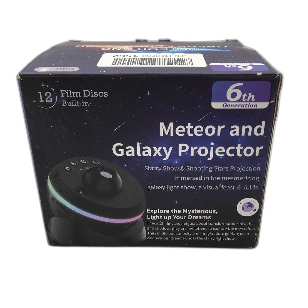 Meteor And Galaxy Projector Light With 12 Film Discs Nebula Night Light Timer