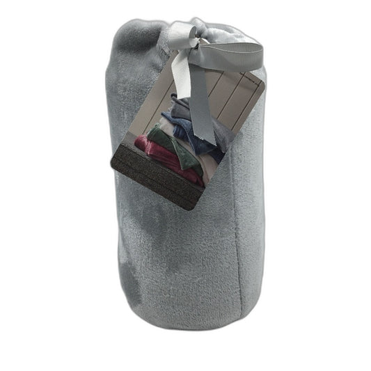 Kirkton House Grey Flannel Blanket In Storage Bag SINGLE Size 1.6m x 2.2m NEW