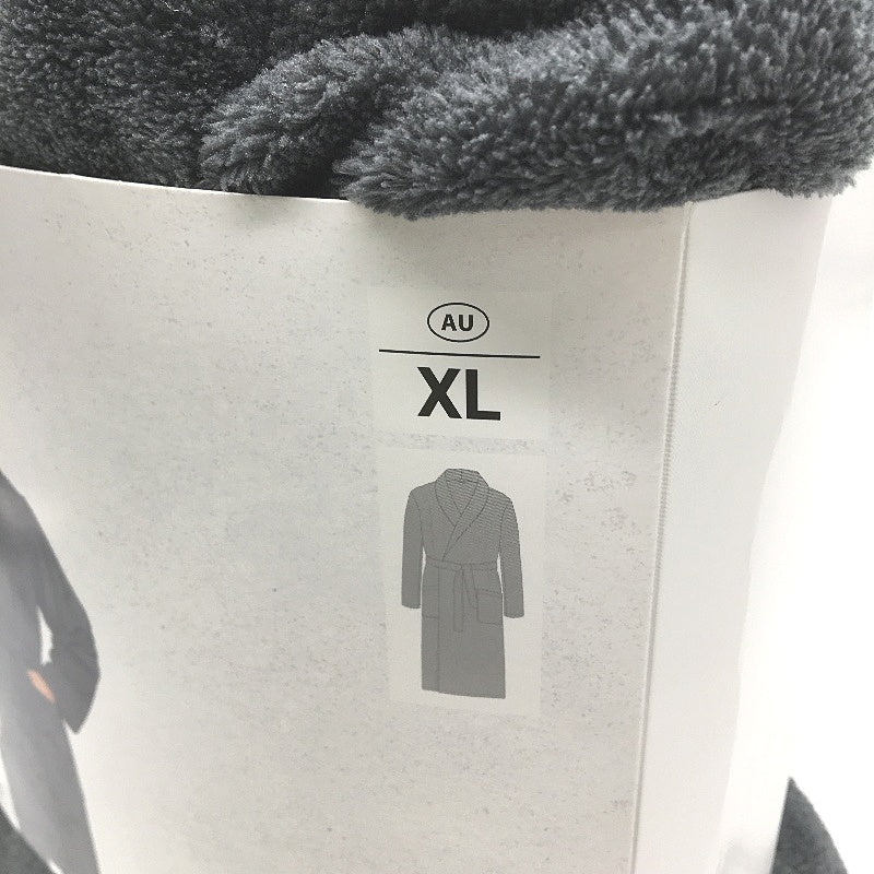 Westbay Soft Plush Grey Waist Tie Up Coral Fleece Robe Mens Size XL NEW