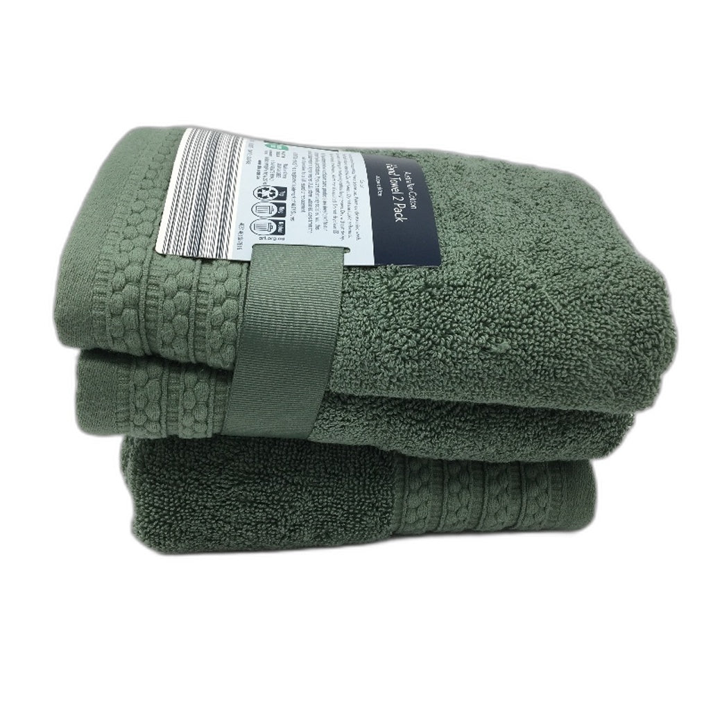Kirkton House 3pc Sage Green Australian Cotton Hand Towels NEW
