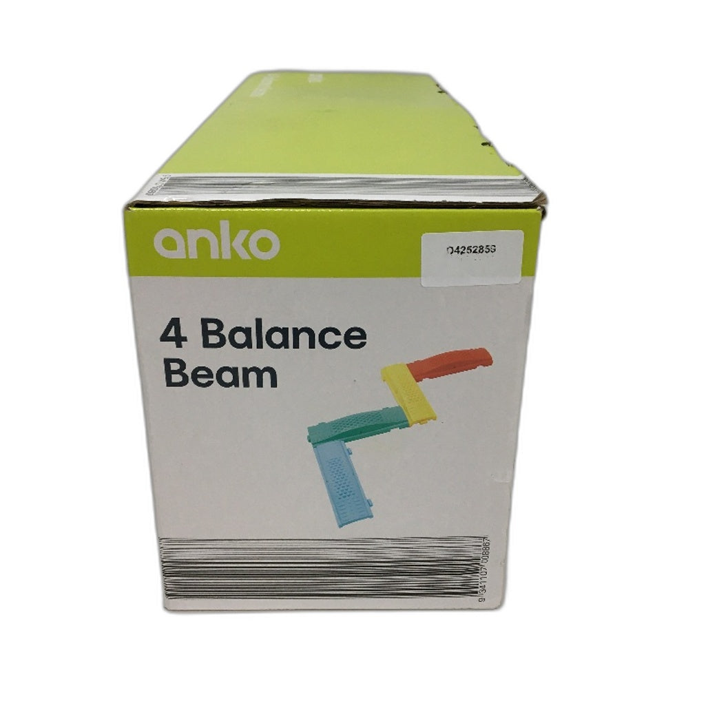 Anti Slip Multicoloured Plastic 4 Sectional Balance Beams Ages 3+ NEW