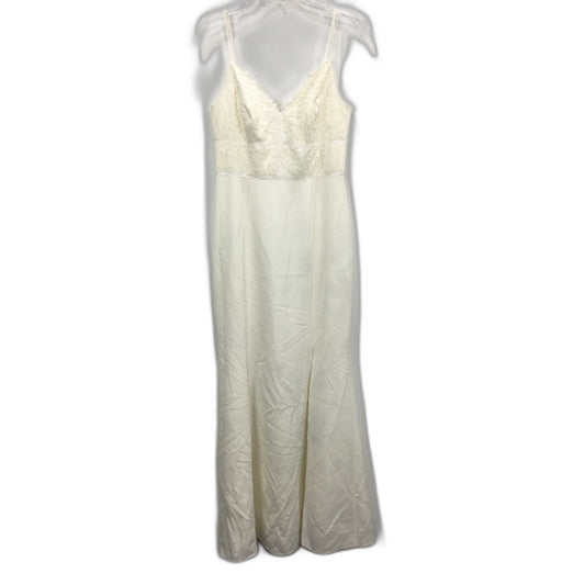 Forever New White Lacy Patterned Bodice Midi Dress Ladies Size AU 10 NEW