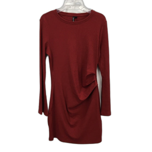 Forever New Red Ribbed Long Sleeve Stretchy Mini Dress Ladies Size AU 12 NEW