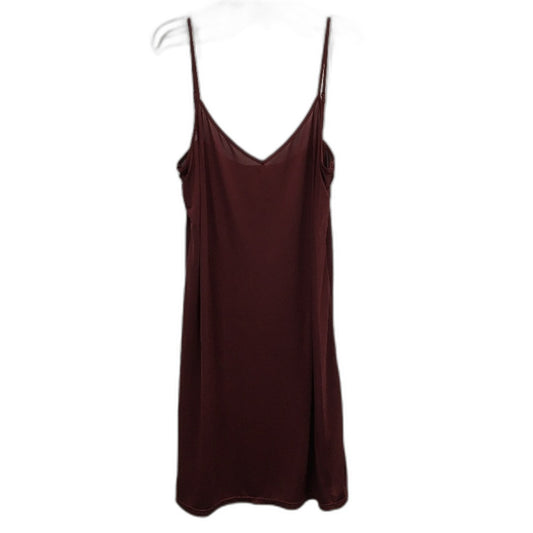 Forever New Burgundy Sheer Spaghetti Strap Slip Mini Dress Ladies Size AU 16 NEW