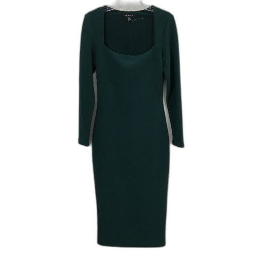 Forever New Green Long Sleeve Bodycon Square Neck Midi Dress Ladies Size AU 10