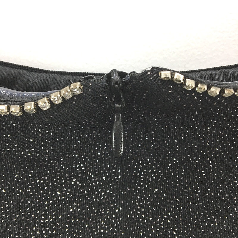 Forever New Black Long Sleeve Off-Shoulder Sparkly Midi Dress Ladies Size Small