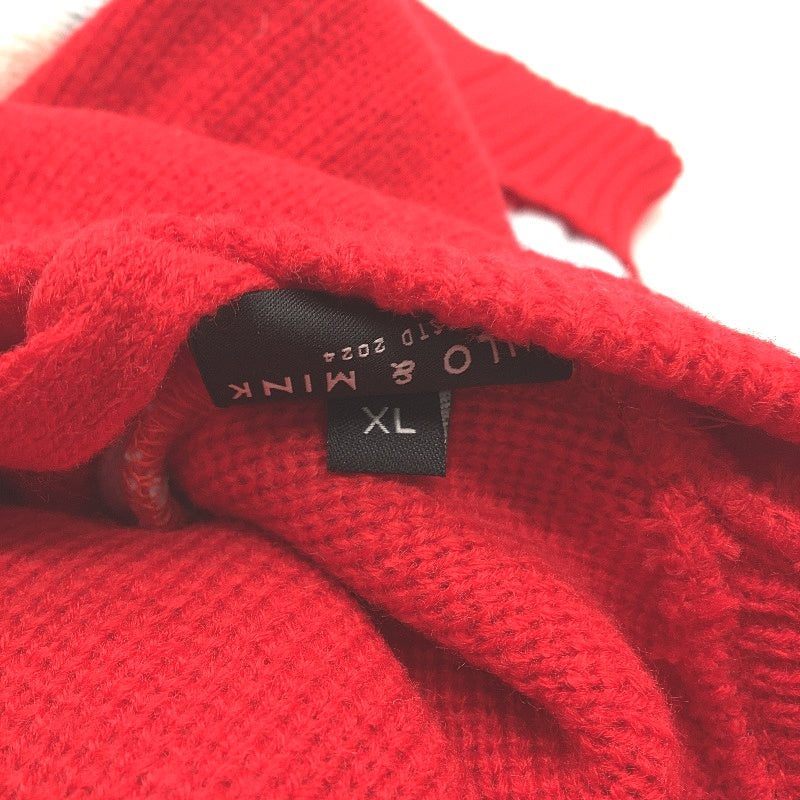 Milo & Mink Red, White & Blue Knit Striped Turtleneck Winter Dog Jumper Size S
