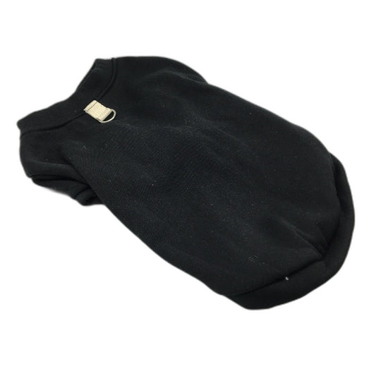 Milo & Mink Doggy Black Button Up Warm Fleece Dog Harness Jumper Size S