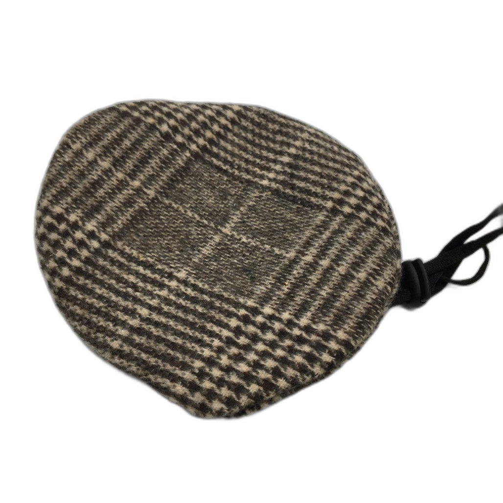 Milo & Mink Brown Plaid Faux Fur Trim Dog Coat Harness With Hat & Leash Size S