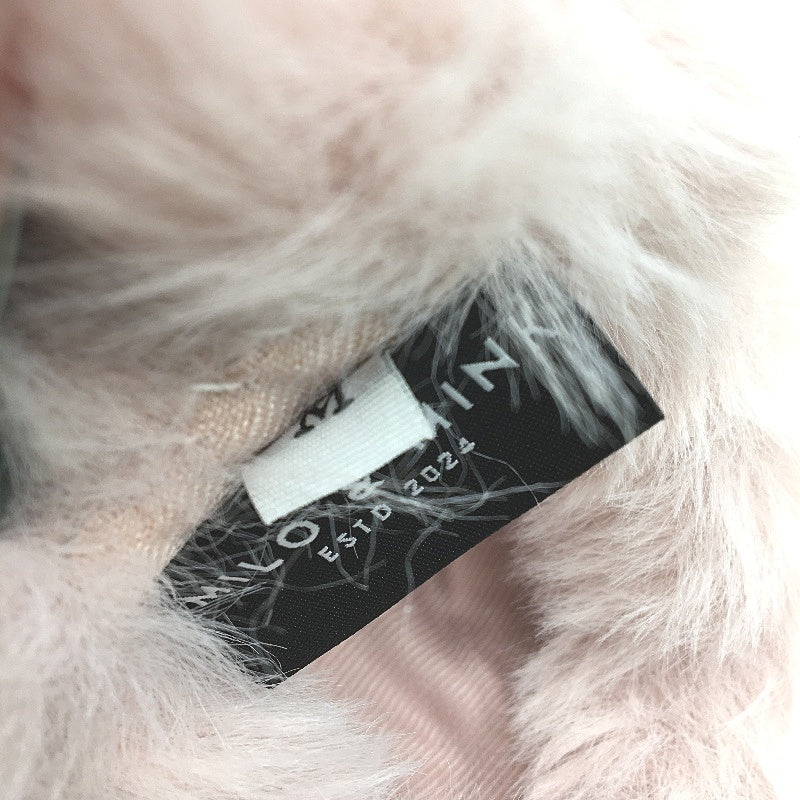 Milo & Mink Pink Textured Faux Fur Trim Dog Coat Harness With Hat&Leash Size XXS