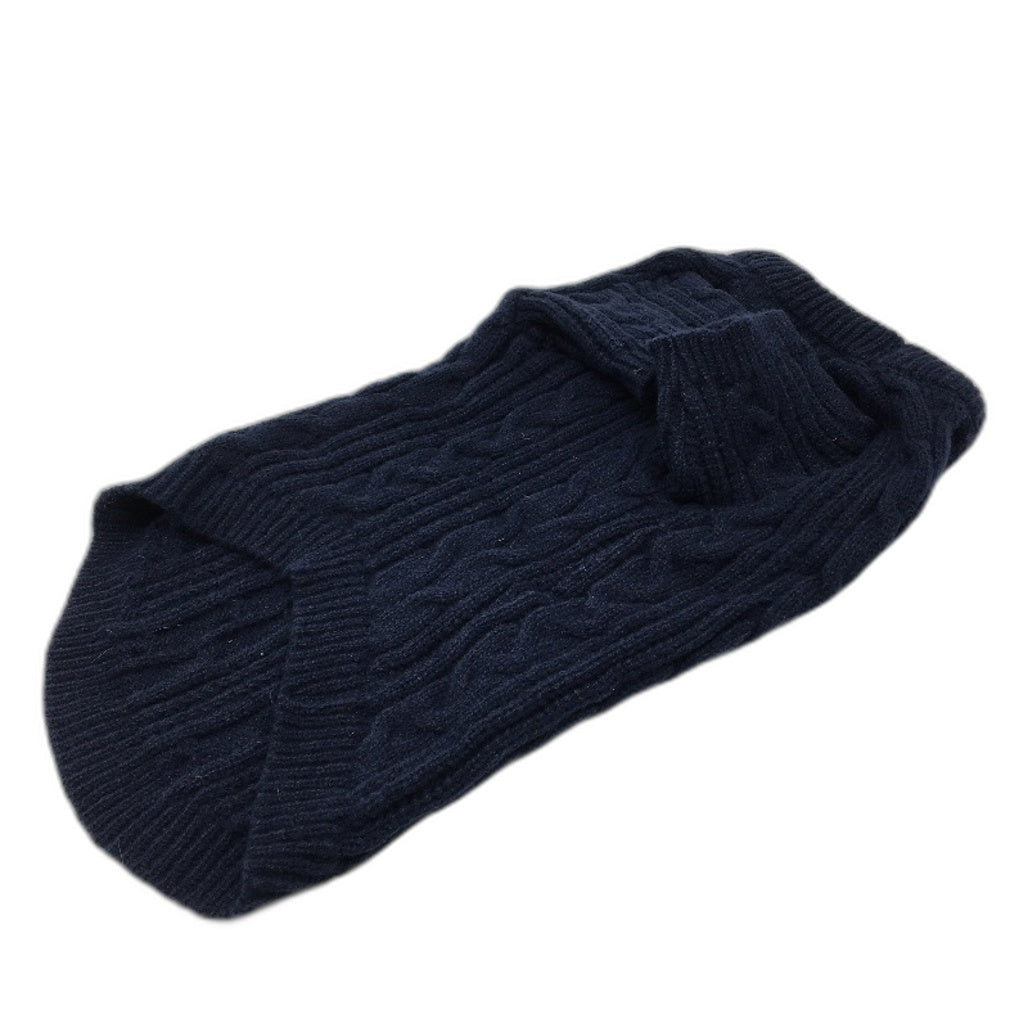 Milo & Mink Navy Doggy Thick Knitted Pullover Sweater Dog Jumper Size Small