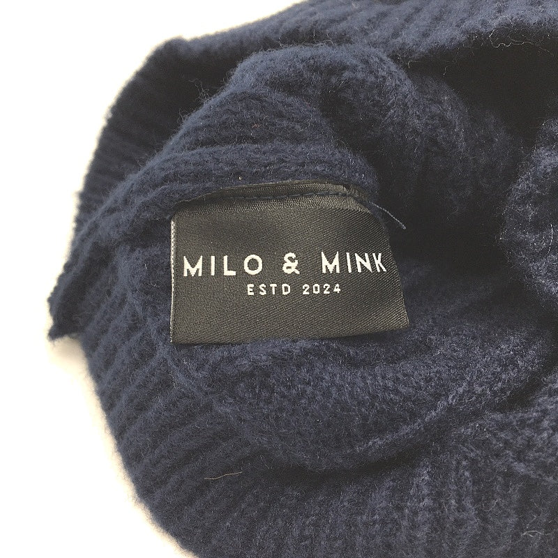Milo & Mink Navy Doggy Thick Knitted Pullover Sweater Dog Jumper Size Small