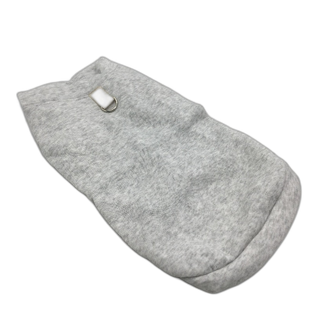 Milo & Mink Doggy Grey Button Up Warm Fleece Dog Harness Jumper Size S