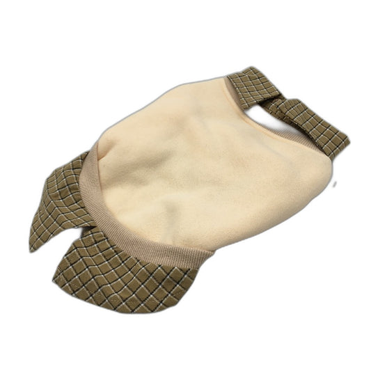 Milo & Mink Beige & Brown Collared Check Doggy Pullover Sweater Jumper Size XXS