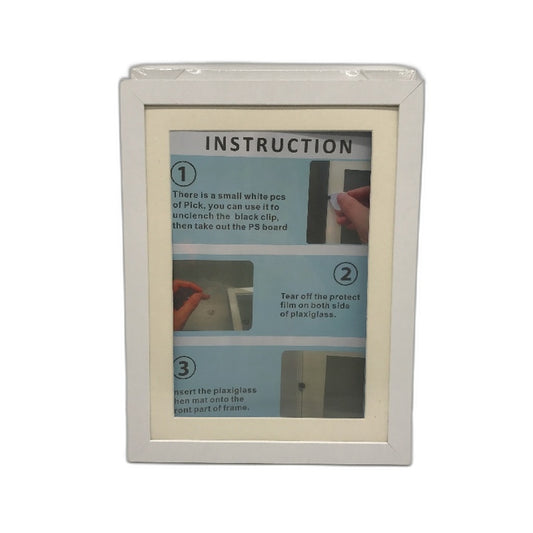 2 Pack Front Opening A4 Display Art Picture Frame White Border NEW