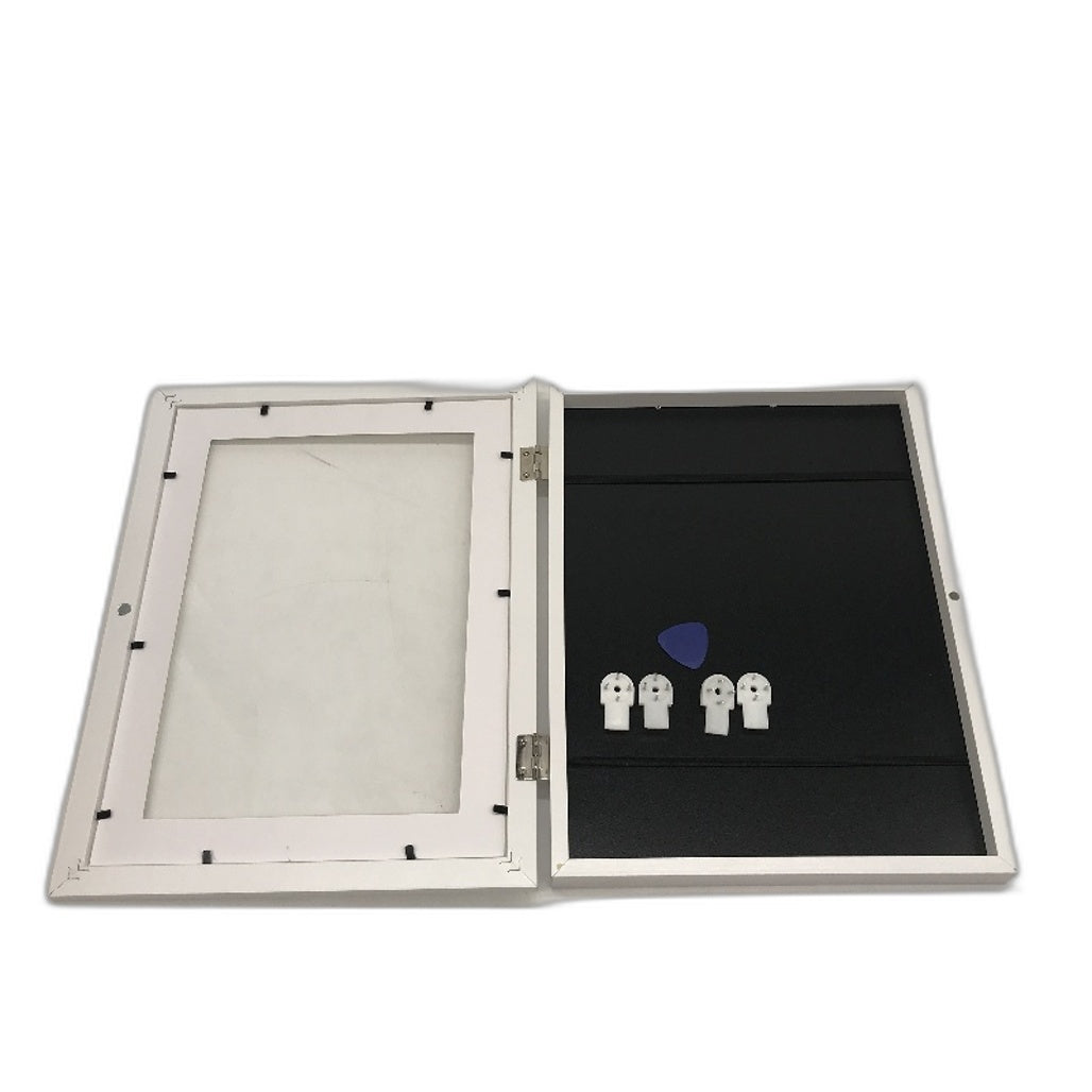 2 Pack Front Opening A4 Display Art Picture Frame White Border NEW