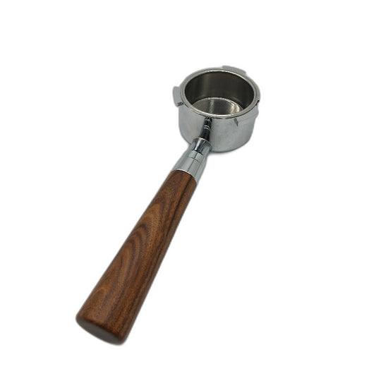 51mm Espresso Bottomless Coffee Portafilter Filter Basket Wooden Handle NEW