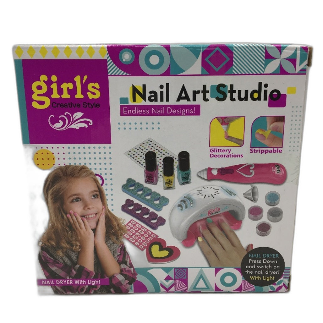 Girl's Creative Style Nail Art Studio Endless Designs Nail Dryer With Light NEW