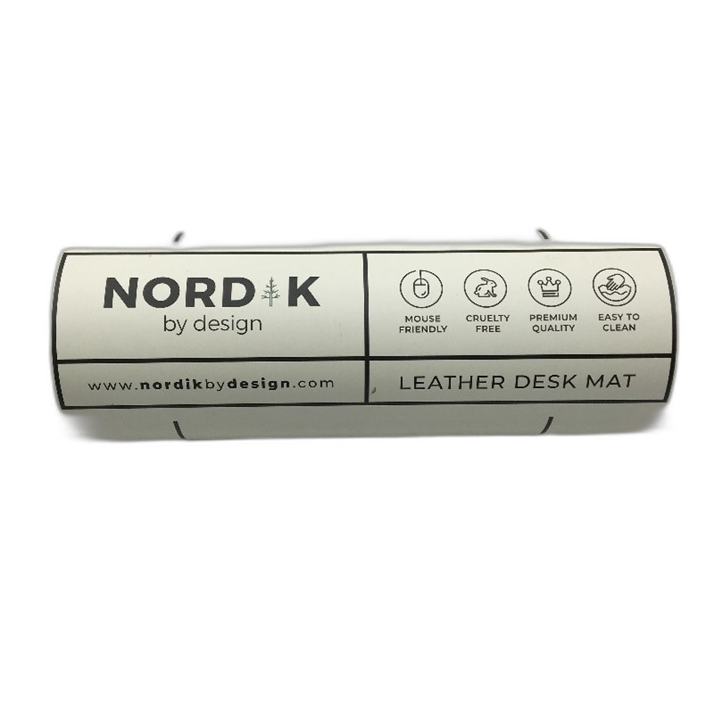 Nordik By Design Large Leather Tan Desk Mat Mouse Friendly Cruelty Free NEW