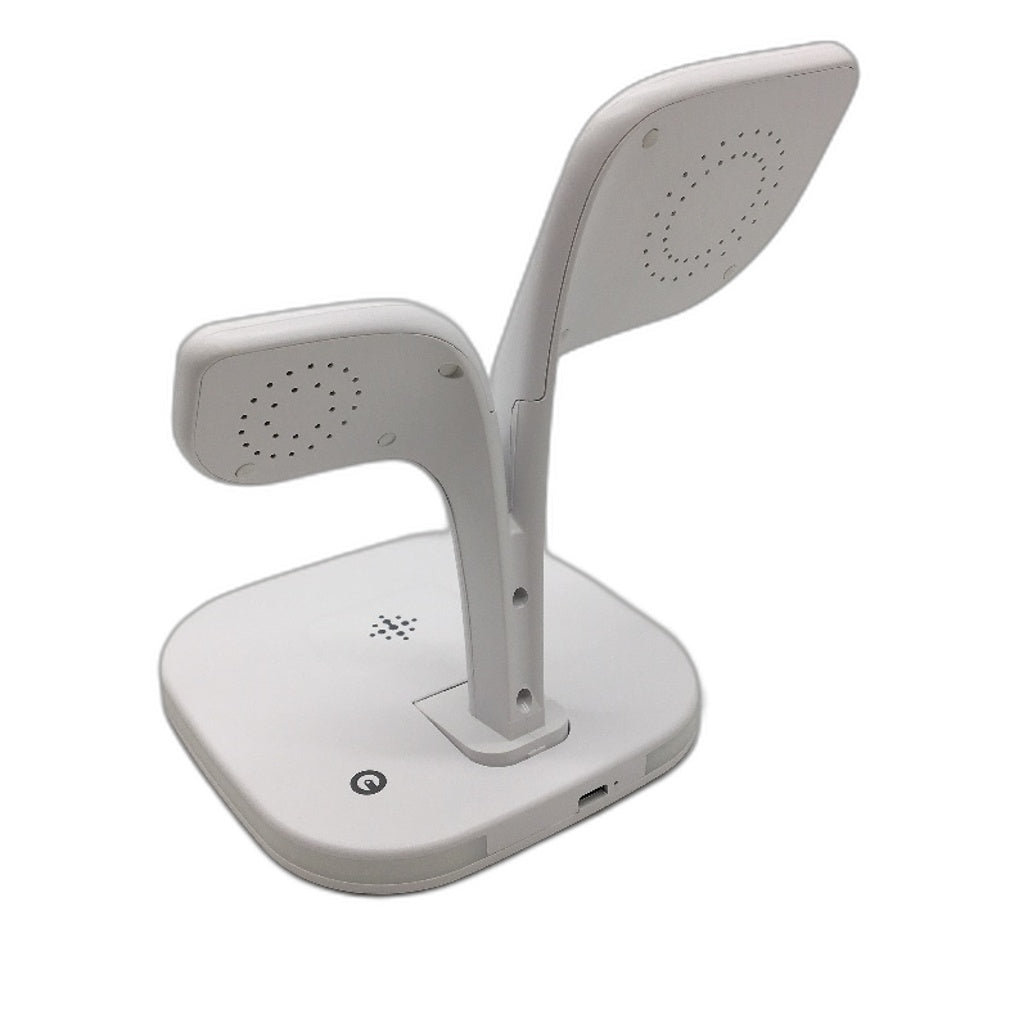 EXW 5 In 1 White Magnetic Wireless Charging Station LED & Adapter YM-UD22 NEW