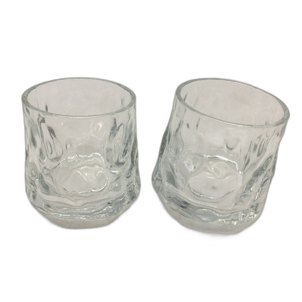 Crystal Whiskey Glasses 2 Pack Spherical Bottom Rotatable Bourbon Scotch Wine