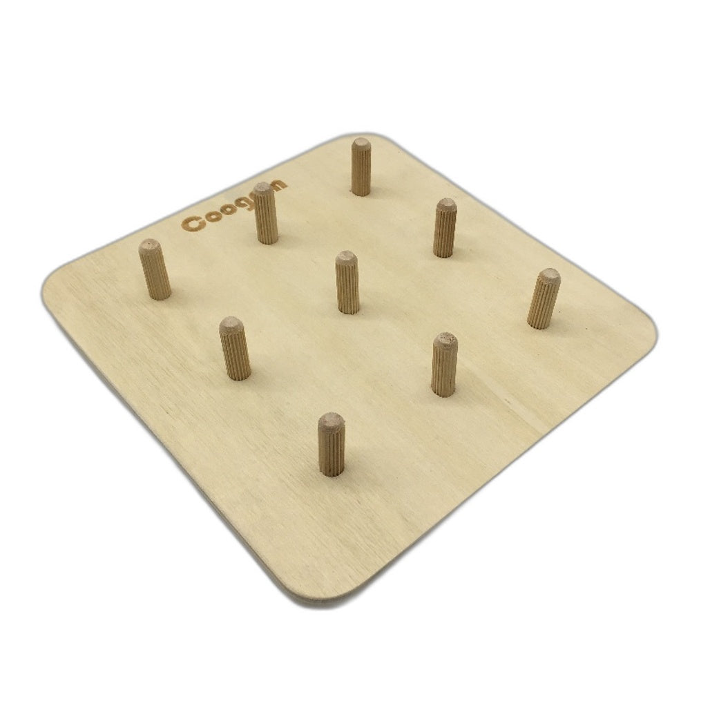 Coogam Wooden Letter Number Sorter Pegboard Educational Stacking Toy NEW