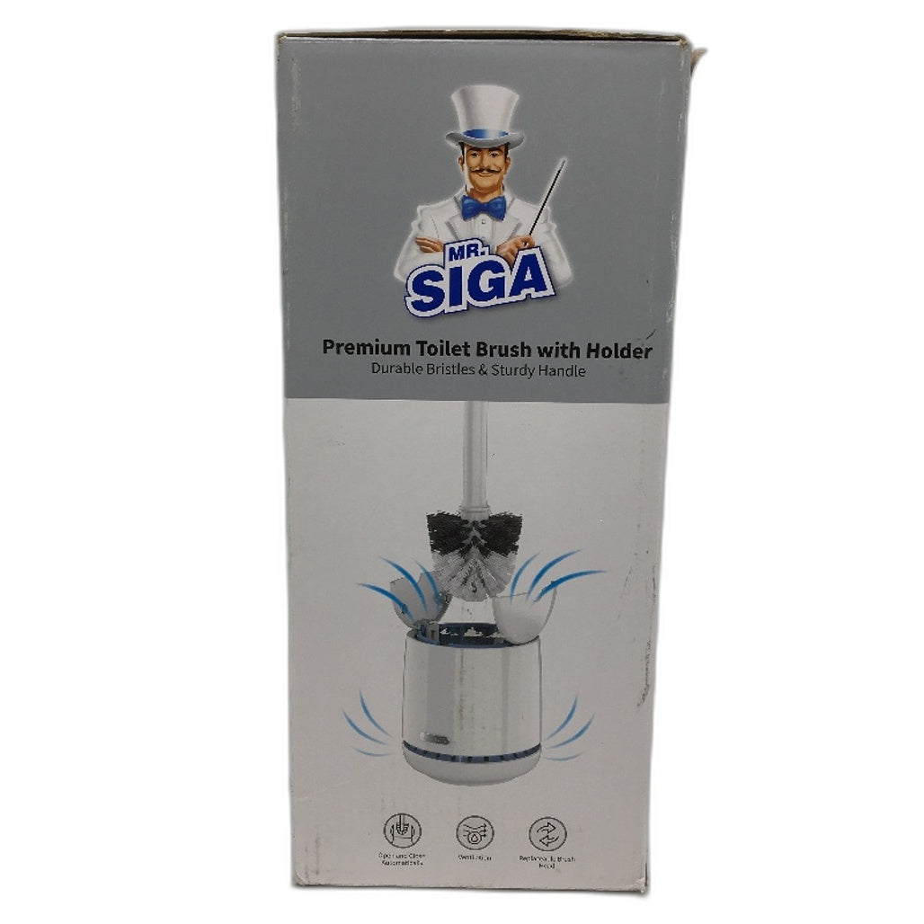 Mr Siga Premium Toilet Bowl Brush & Holder Durable Bristles & Sturdy Handle NEW