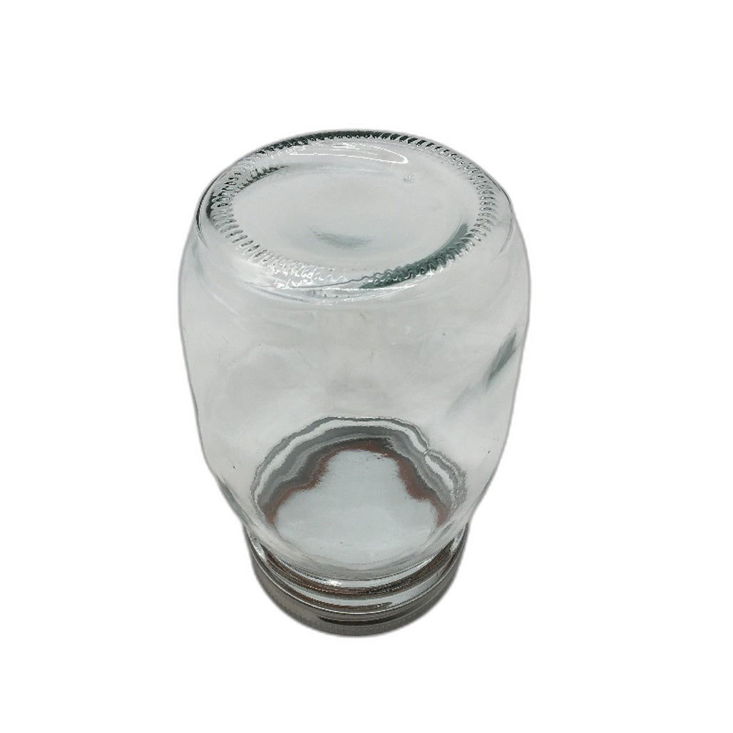 Set Of 12 Clear Glass Storage Jars With Lids Dishwasher Safe 470ml NEW