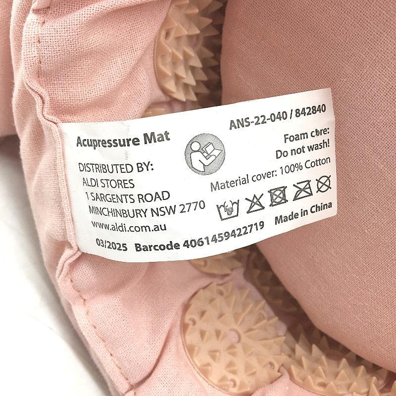 Crane Performance Pink Acupressure Mat incl Carrying Strap and Pillow NEW