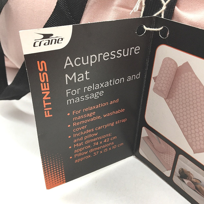 Crane Performance Pink Acupressure Mat incl Carrying Strap and Pillow NEW