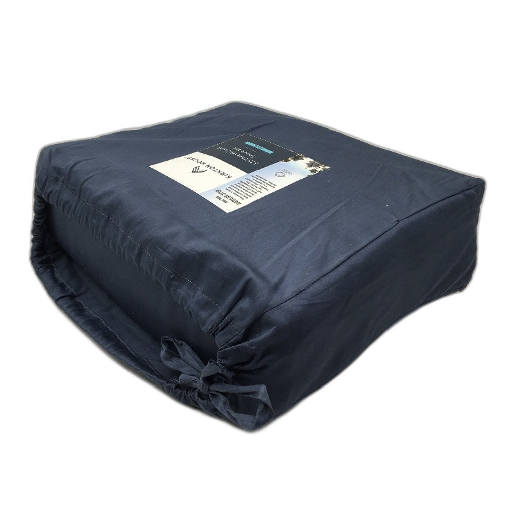 Kirkton House 375 Thread Count Vintage Indigo Cotton Sheet Set King Size Bed NEW