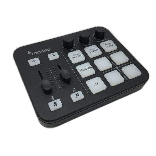 Maono MaonoCaster G1 Neo RGB Gaming Audio Mixer for Streaming in Black NEW