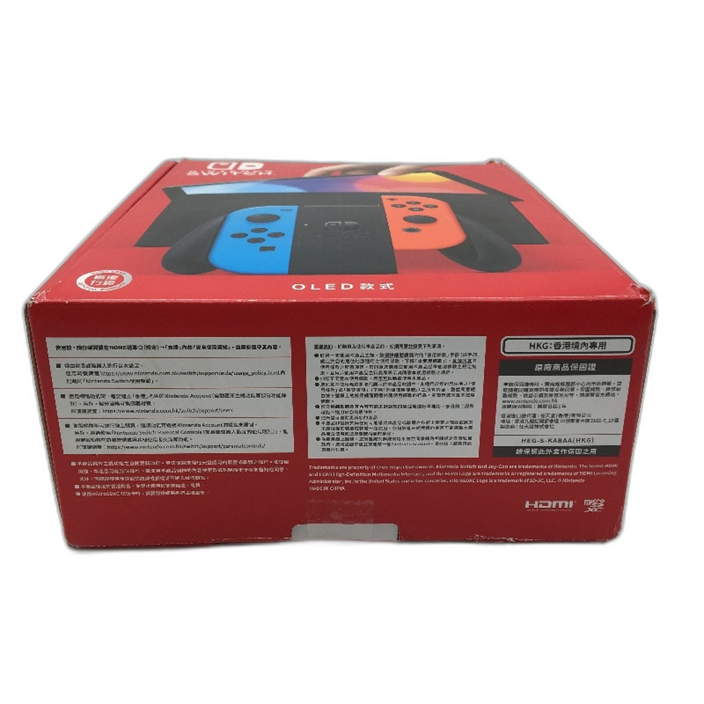 Nintendo Switch OLED Model 64gb Console in Neon Red and Blue Hong Kong Ver NEW