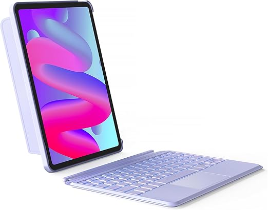 Inateck iPad 10th 11th Gen 11 Inch Wireless Magnetic Keyboard Case in Purple NEW