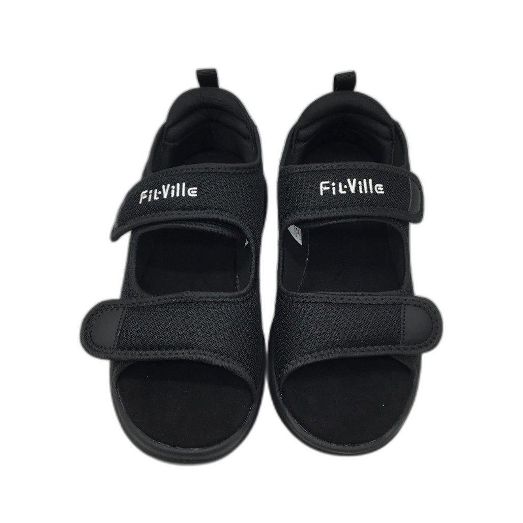 FitVille Black Easy Top Recovery Sandal V3 Mens Size US 8W EU 40 NEW