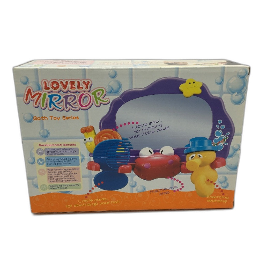 Suction Cup Lovely Mirror Bath Toy Inc Com & Seahorse Water Squirter NEW