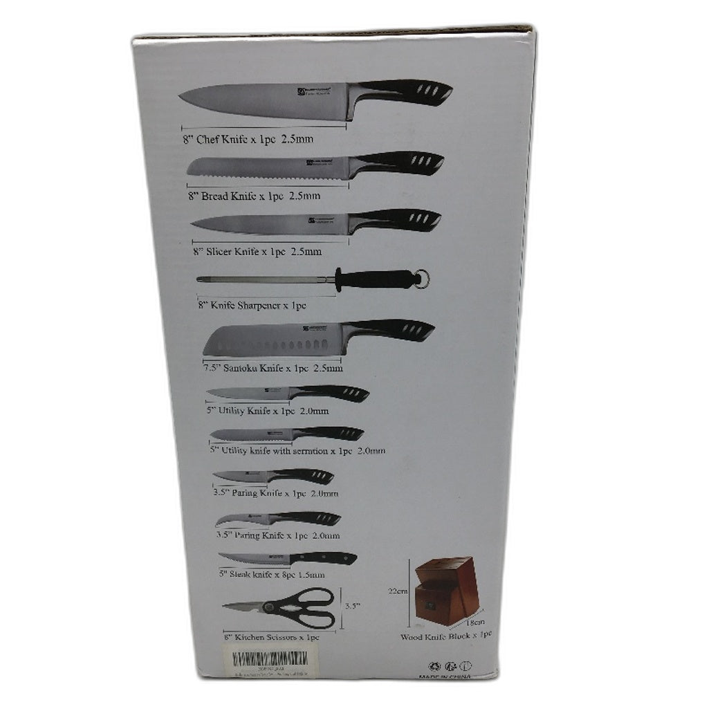 Allwin Houseware 19Pce German High Carbon Stainless Steel Kitchen Knives Set NEW