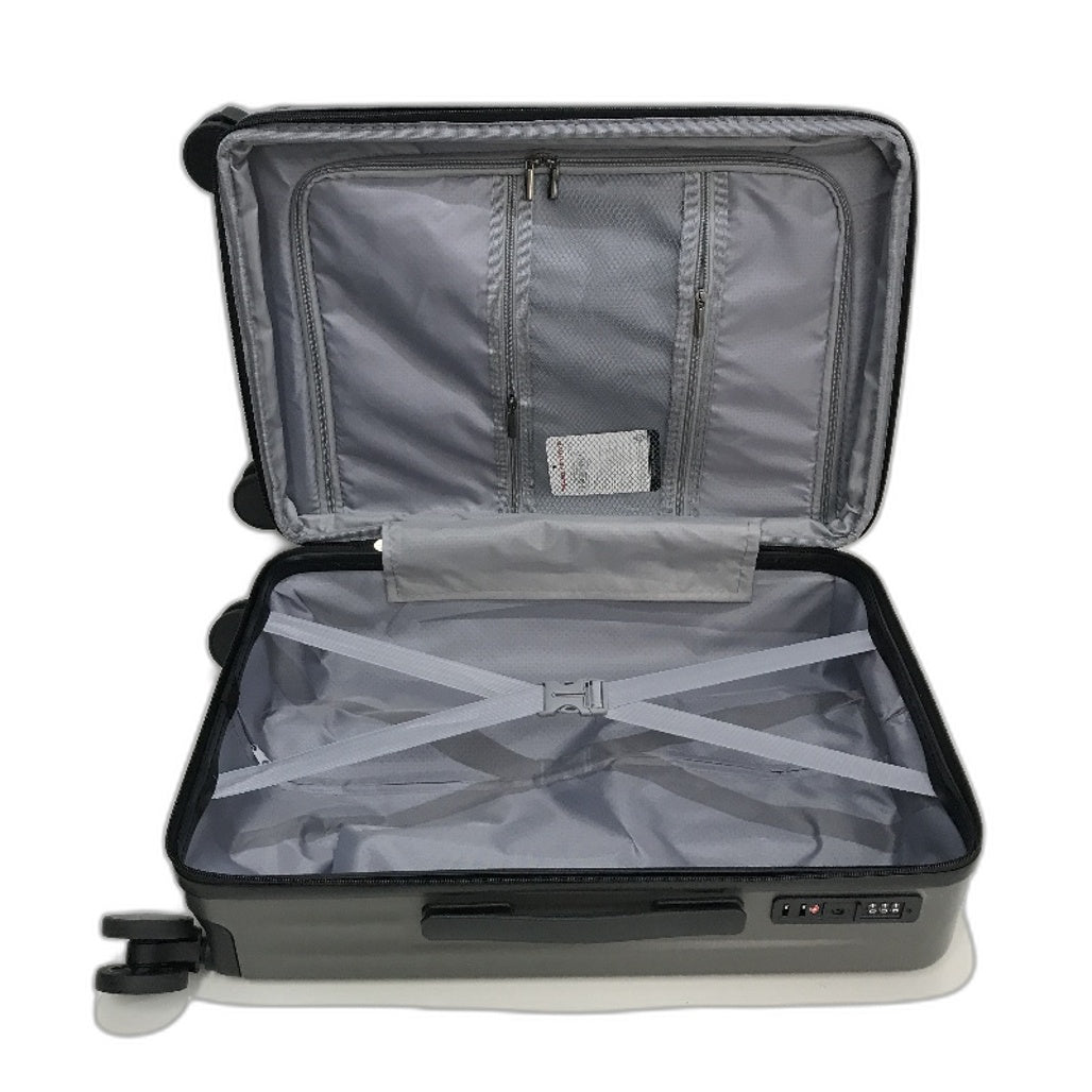 Slimbridge 20 Inch Grey Carry On Travel Luggage Suitcase With TSA Lock NEW