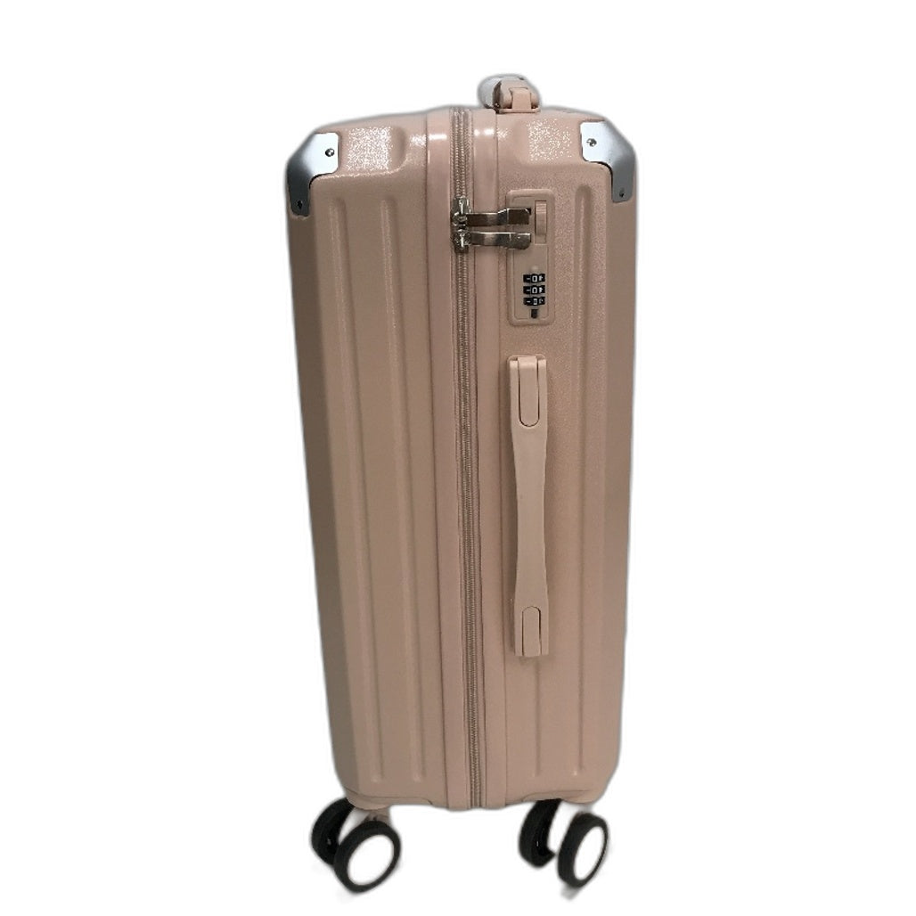 LIODUX 20 Inch Pink Hardshell Carry On Travel Luggage Suitcase With Lock