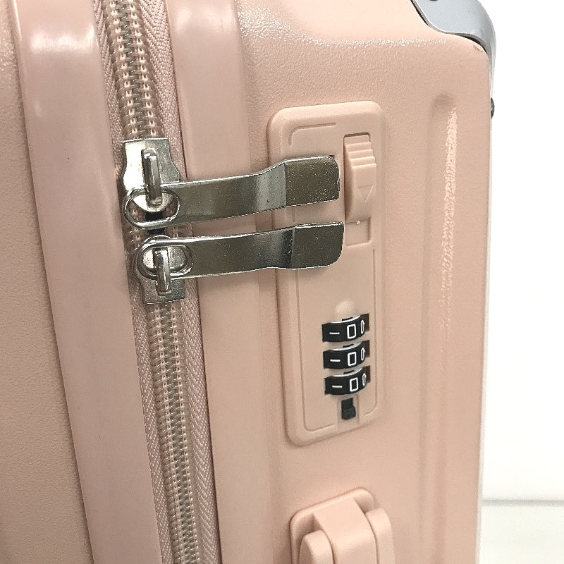 LIODUX 20 Inch Pink Hardshell Carry On Travel Luggage Suitcase With Lock