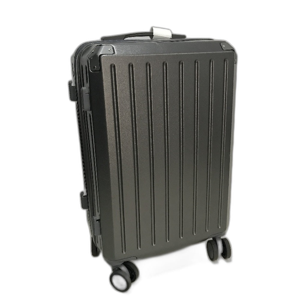 LIODUX 20 Inch Grey Hardshell Carry On Travel Luggage Suitcase With Lock