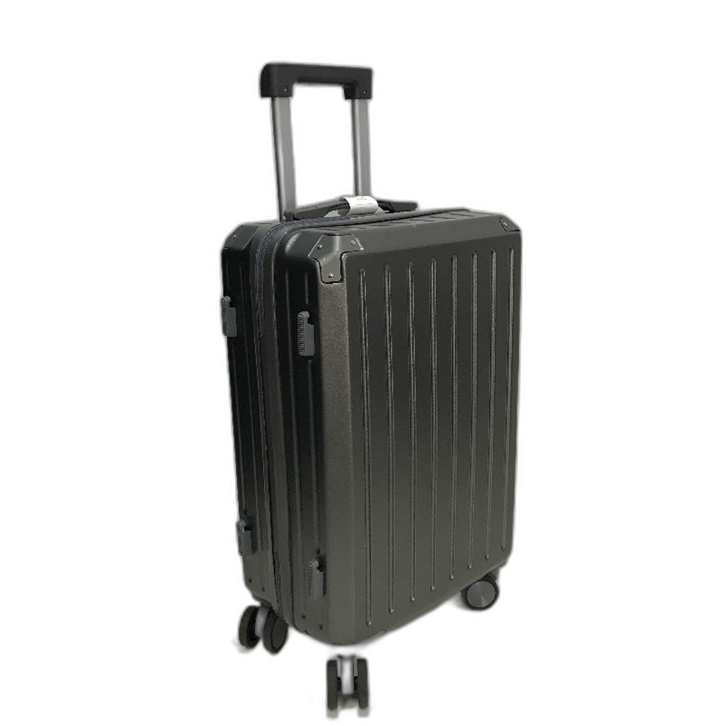 LIODUX 20 Inch Grey Hardshell Carry On Travel Luggage Suitcase With Lock