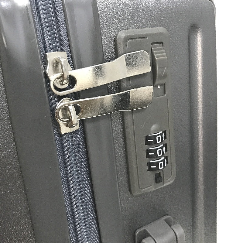 LIODUX 20 Inch Grey Hardshell Carry On Travel Luggage Suitcase With Lock