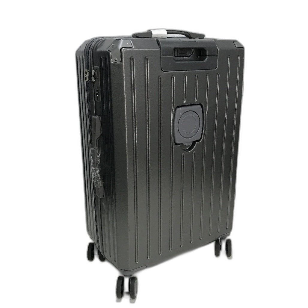 LIODUX 24 Inch Grey Hardshell Carry On Travel Luggage Suitcase With Lock