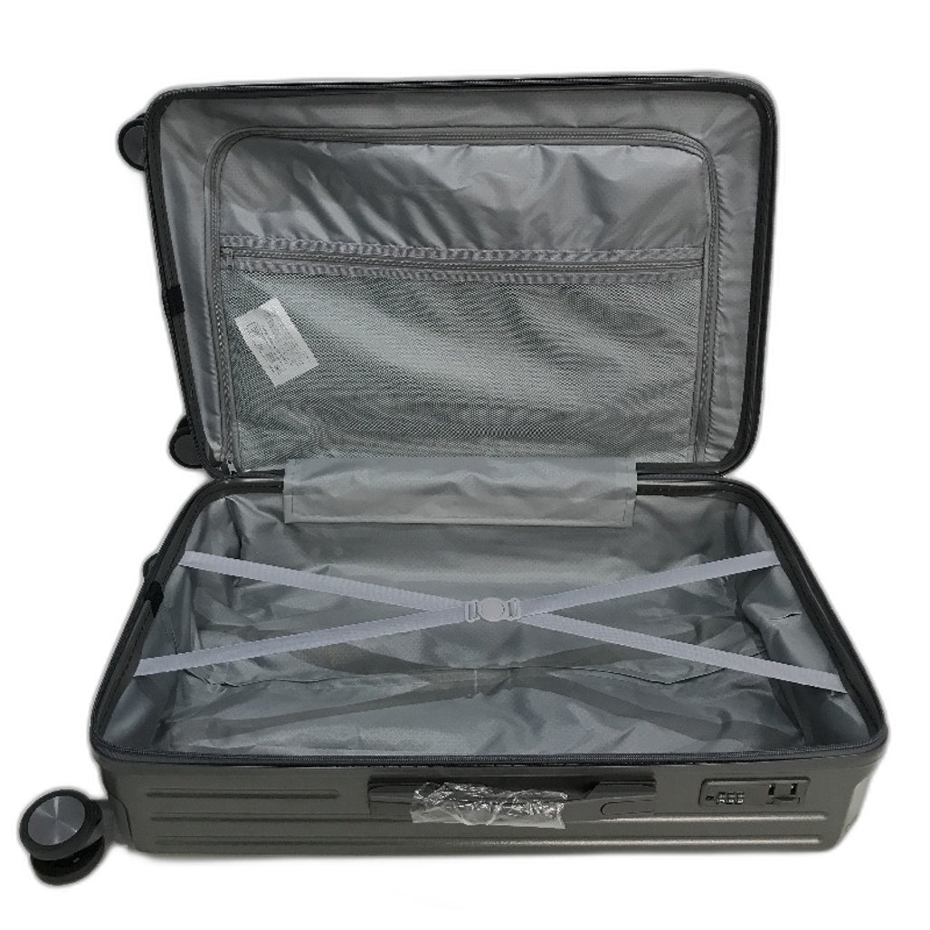 LIODUX 24 Inch Grey Hardshell Carry On Travel Luggage Suitcase With Lock