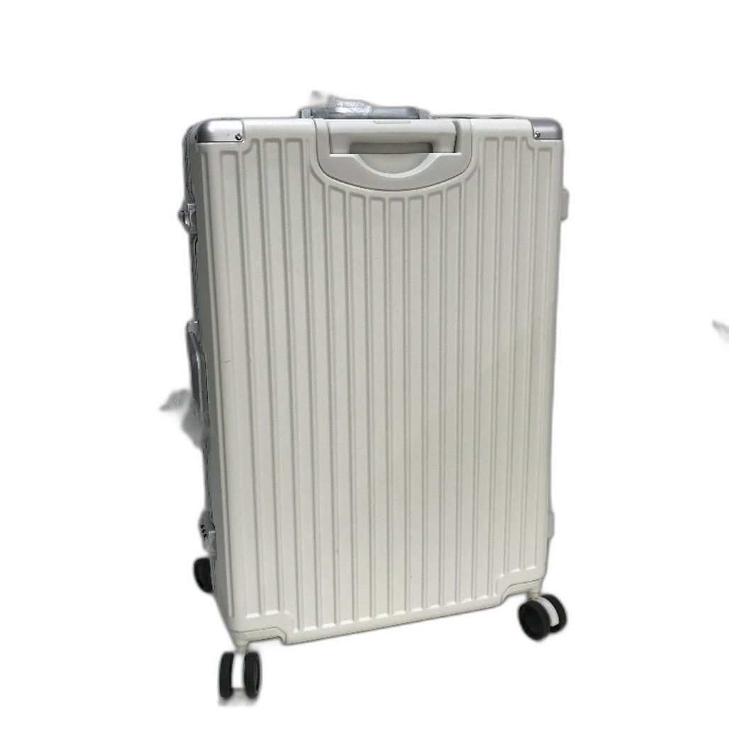 Krute 28 Inch White Hardshell Travel Luggage Suitcase With Lock No Zipper