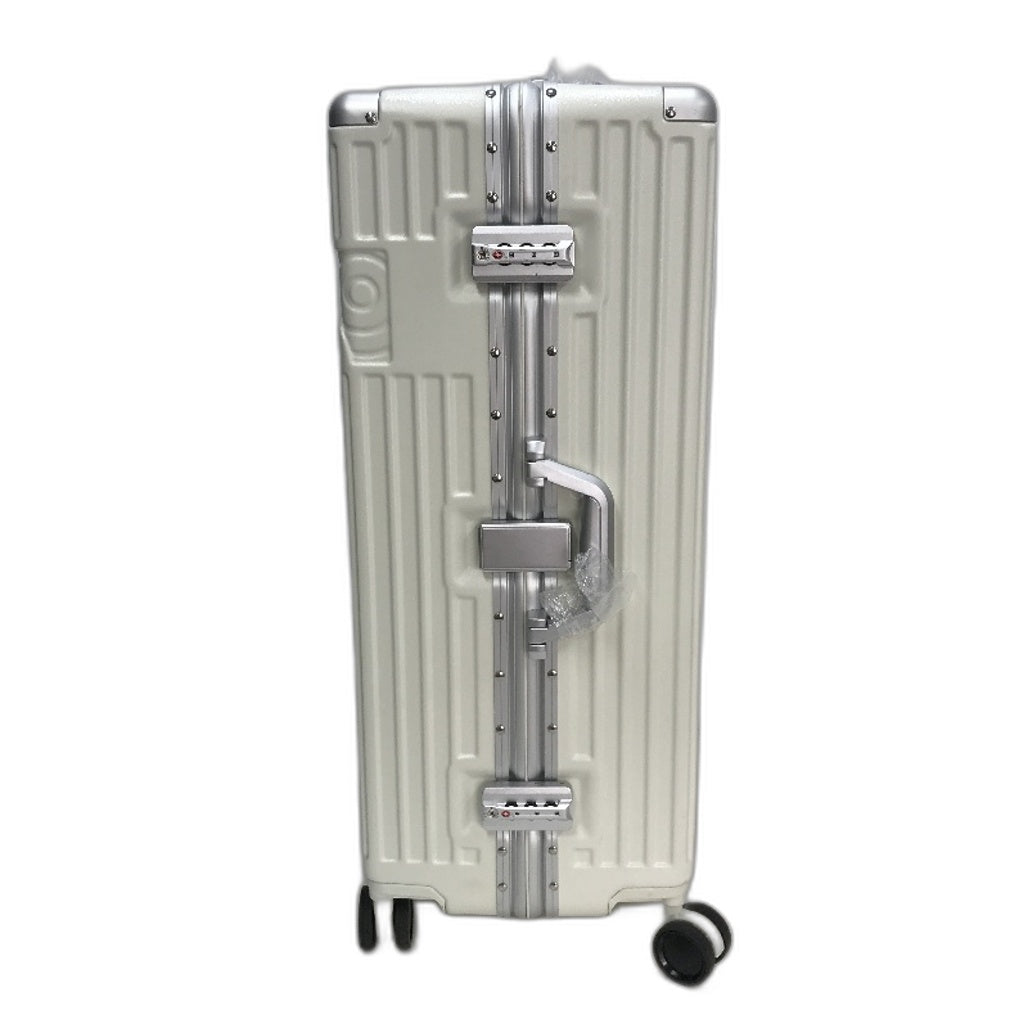 Krute 28 Inch White Hardshell Travel Luggage Suitcase With Lock No Zipper