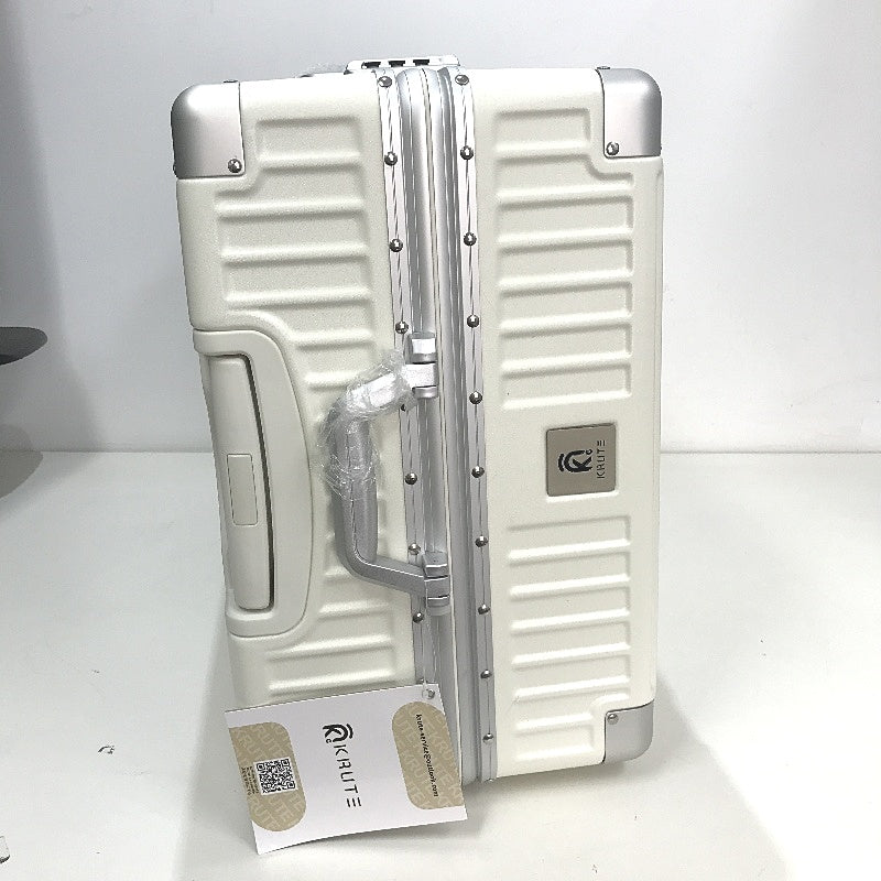 Krute 28 Inch White Hardshell Travel Luggage Suitcase With Lock No Zipper