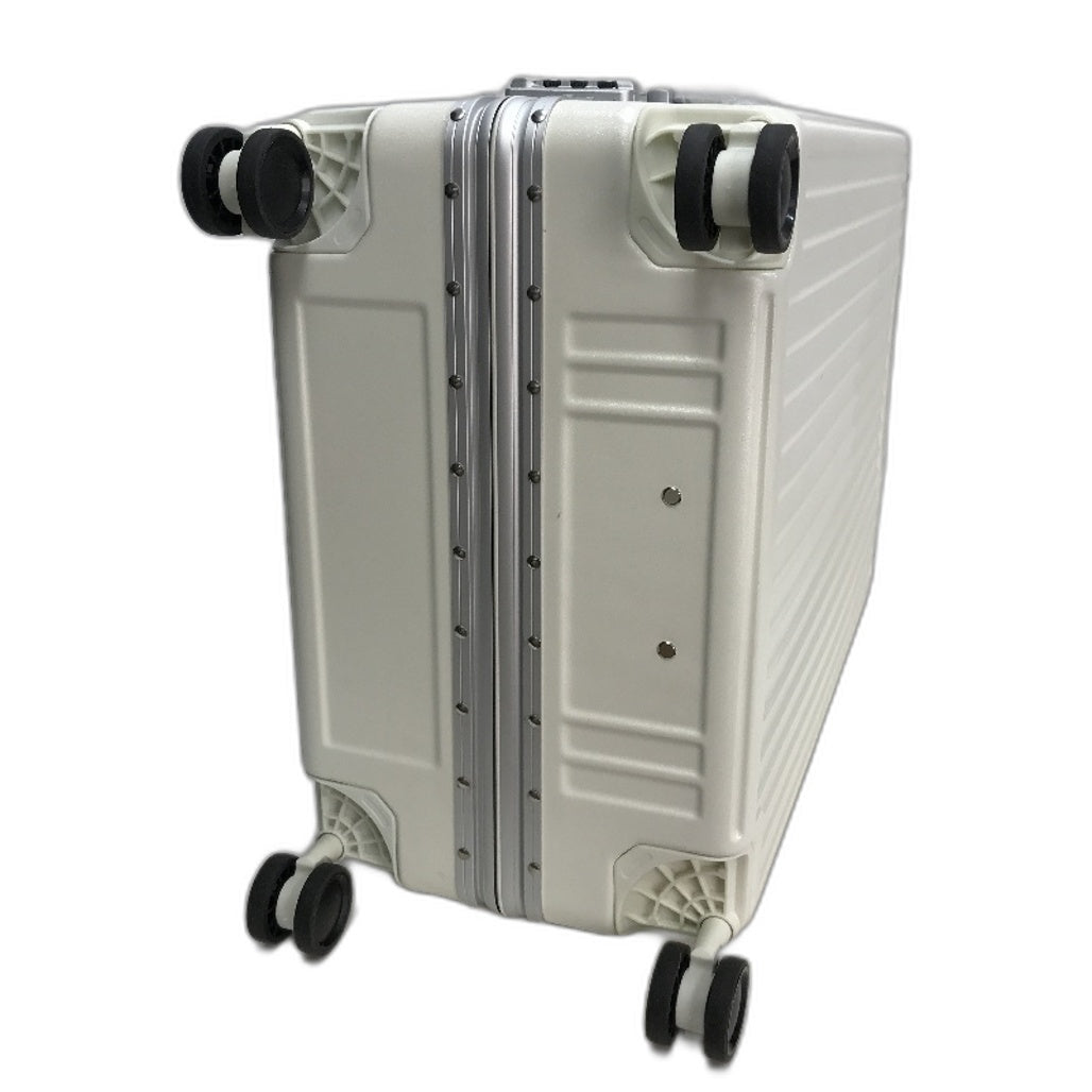 Krute 28 Inch White Hardshell Travel Luggage Suitcase With Lock No Zipper
