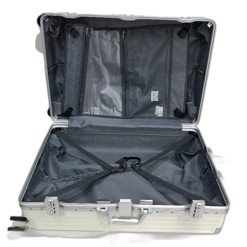 Krute 28 Inch White Hardshell Travel Luggage Suitcase With Lock No Zipper